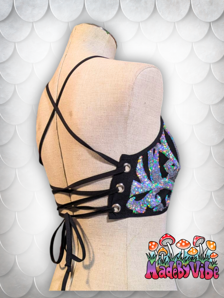 Armored Enchantress Lace Up Backless Crop Top - Made to Order