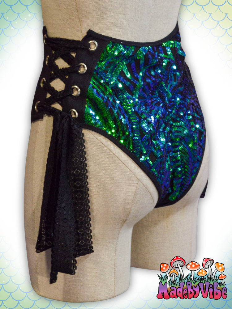Dragon Queen Lace Up Rave Bottoms - Ready to Ship
