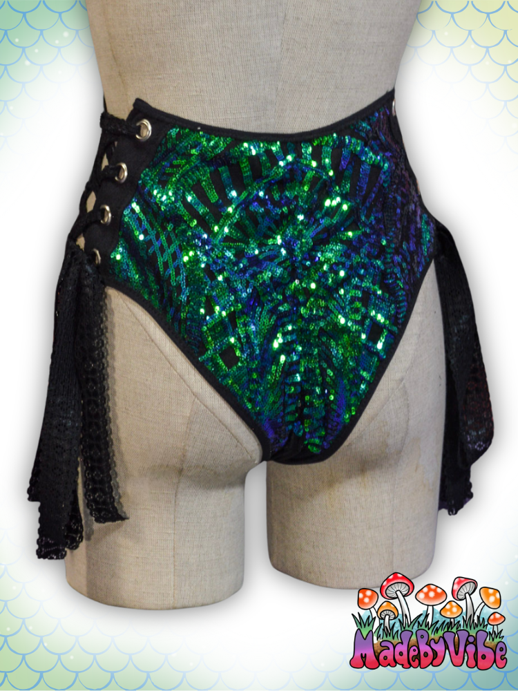 Dragon Queen Lace Up Rave Bottoms - Ready to Ship