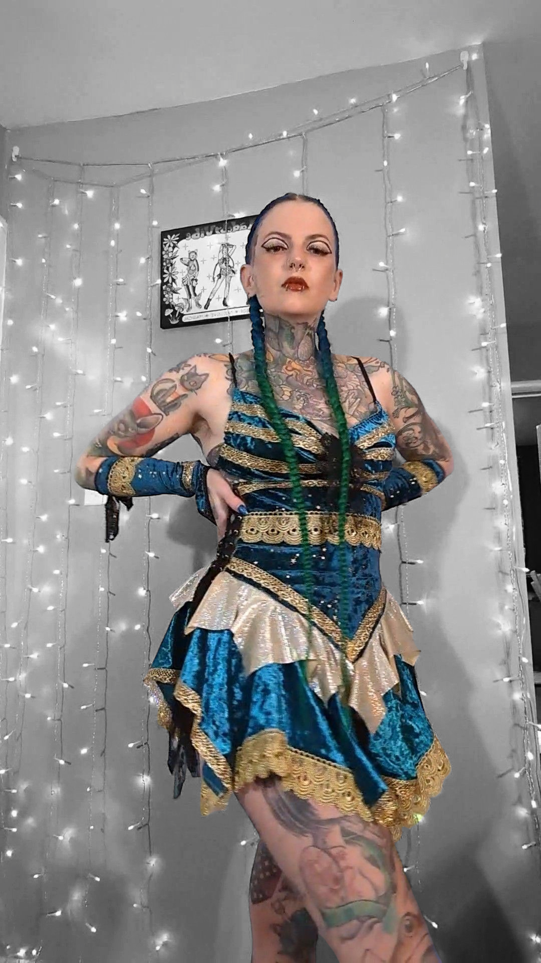 Theia Dress & Sleeves - One of a Kind - Size Large - Ready to Ship