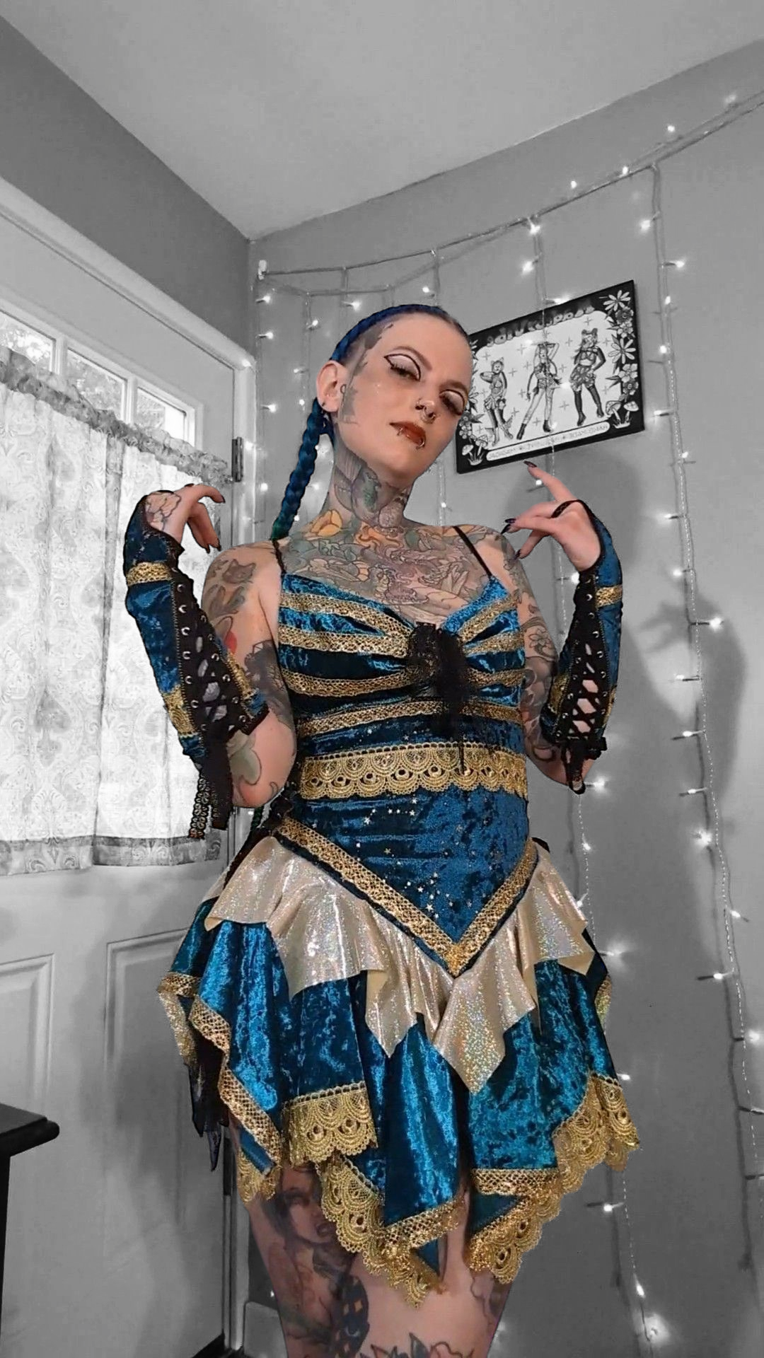 Theia Dress & Sleeves - One of a Kind - Size Large - Ready to Ship