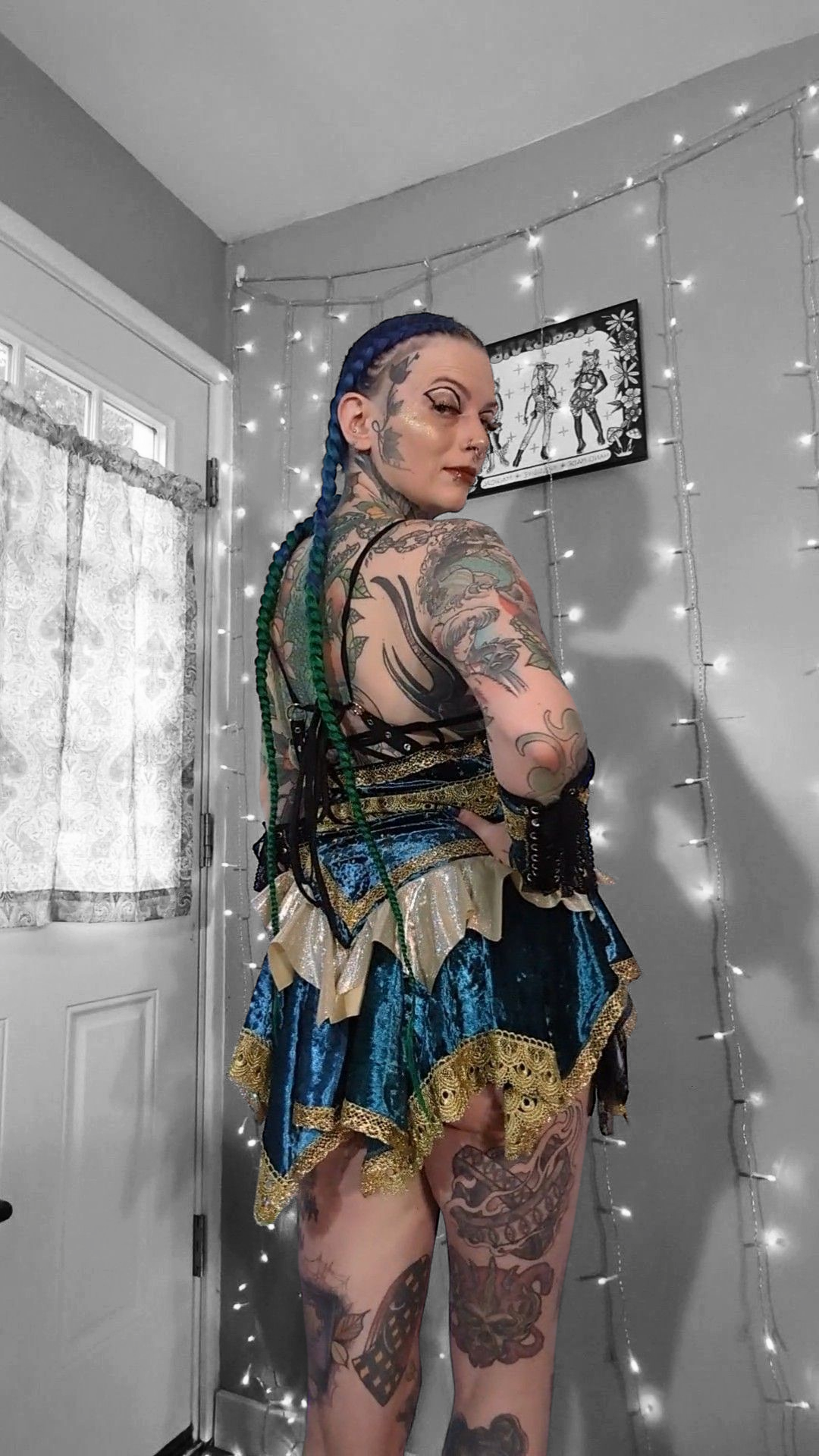 Theia Dress & Sleeves - One of a Kind - Size Large - Ready to Ship